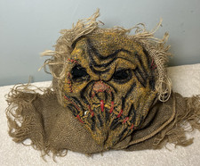 Creepy Burlap Evil Scarecrow Monster Halloween Mask Fun World