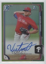 2015 Bowman Chrome Prospects Green Refractor 15/99 Victor Arano Auto 8k4