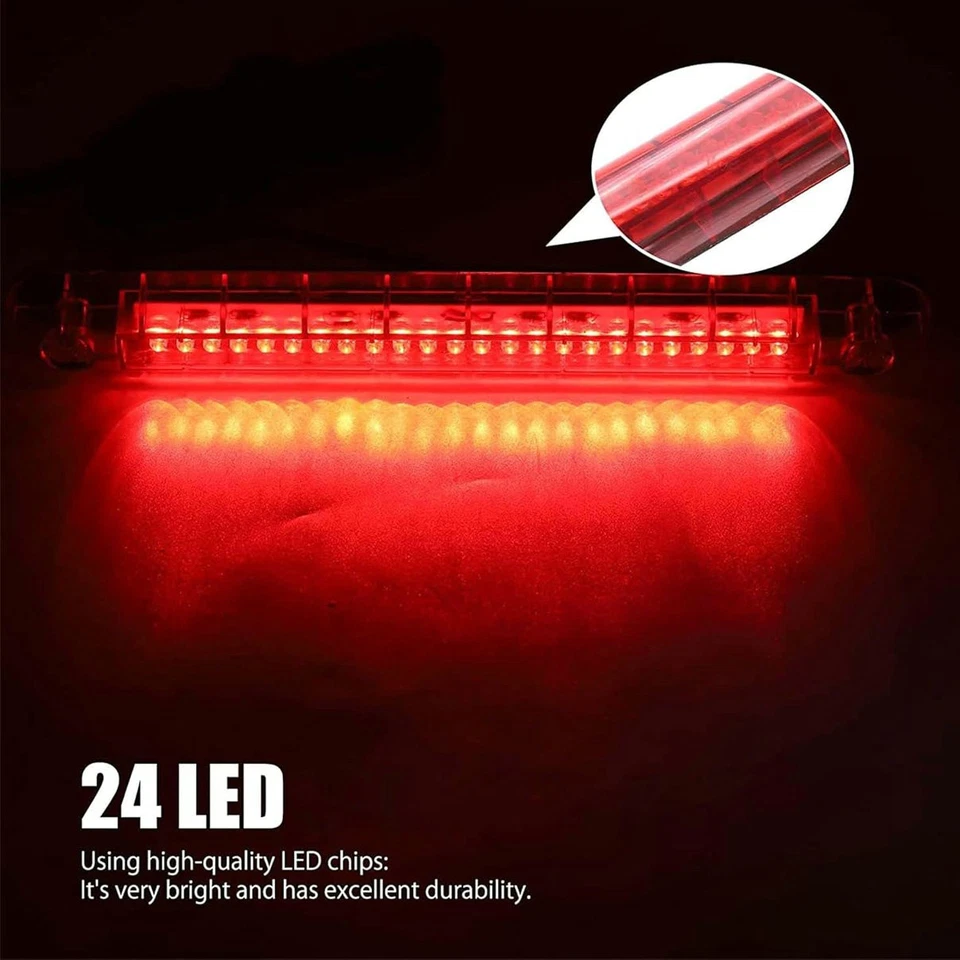 Автомобильный третий стоп-сигнал 12 В задний задний центральный высокий стоп-сигнал 3-й светодиодный стоп-сигнал красный - Изображение 3 из 4