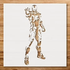 Iron Man Superhero Wall Art Reusable Stencil for Creative Projects - StencilAir