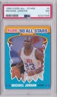 1990 Fleer MICHAEL JORDAN #5 PSA 7 NM All-Stars HOF Chicago Bulls 23 GOAT MVP