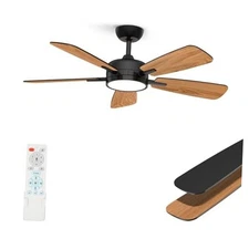  Ceiling Fans with Lights,46 Inch,Remote 46 inch-Night Light Black