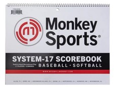 MonkeySports Baseball / Softball Scorebook Game Scorebook 17 Player Lines