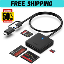 Memory Card Reader, 4In1 USB 3.0 and USB-C to SD Micro SD MS CF Card Reader Adap