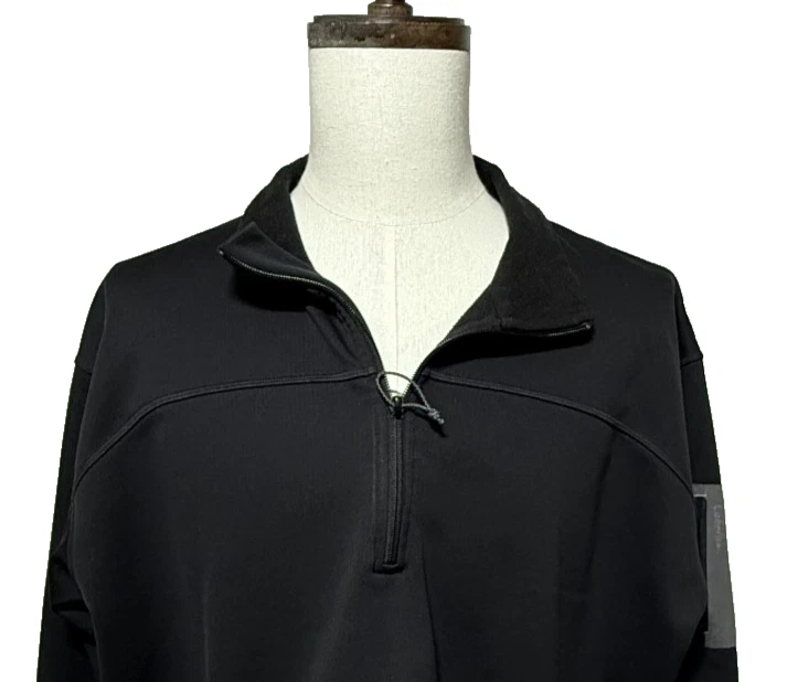 Cabelas Pullover Jacket Mens 2XL Black Fleece Lined Softshell Windbreaker - Image 2 of 4