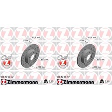 2x ZIMMERMANN SPORT BREMSSCHEIBEN 230mm GELOCHT HINTEN passend für AUDI A1 A2 A3