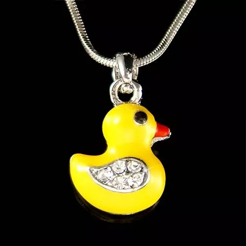 Duck charm necklace sale