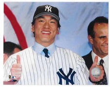 Archivo de fotos HIDEKI MATSUI 8x10 conferencia de prensa con Joe Torre New York Yankees
