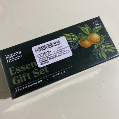 Laguna Moon Premium Essential Oils Gift Set (6 Assorted Scents), 6 X .33 Fl Oz. 