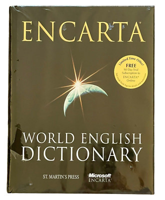 Microsoft Encarta World English Dictionary NEW SEALED Hardcover