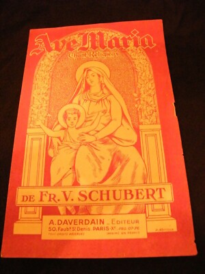 Partition Ave Maria Schubert Notenblatt