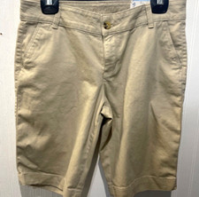 NEW Arizona Khaki Bermuda Shorts for Youth Boys Size 9 Dark Dune Inseam 11 in