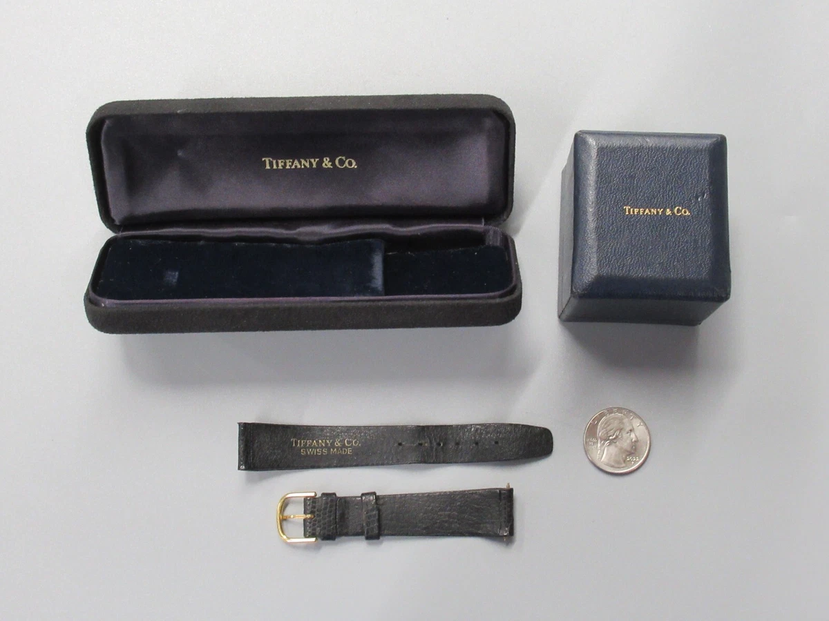 Tiffany Co Blue Empty Watch Box Engagement Ring Box Leather Watch Strap Band