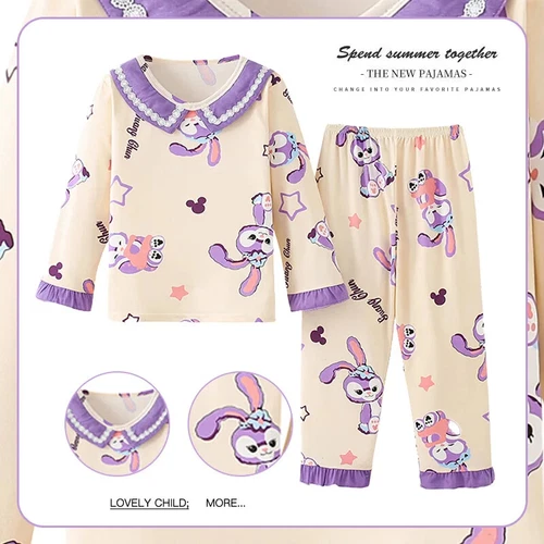 Kuromi Pajamas Sleepwear Long Sleeve Kids Home Clothes 2-piece Set - Picture 5 of 34