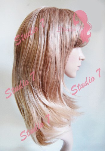 Schulterlänge lang Bob Auburn braun blond synthetische Perücke Studio7-UK - Bild 4 von 42