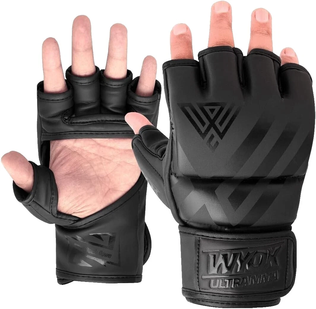 Guantes negros de artes marciales para hombre
