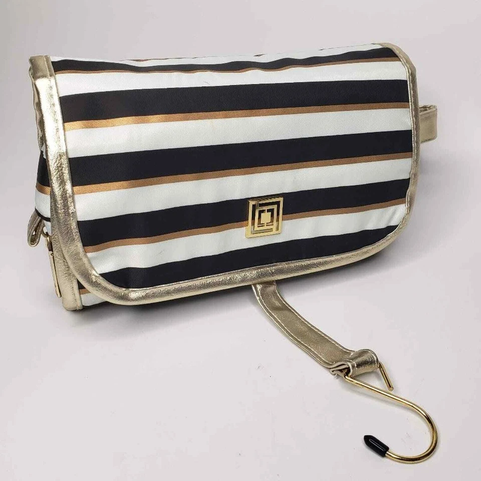 Liz Claiborne 透明口袋可折叠悬挂化妆包 — 第 2/4 张图片