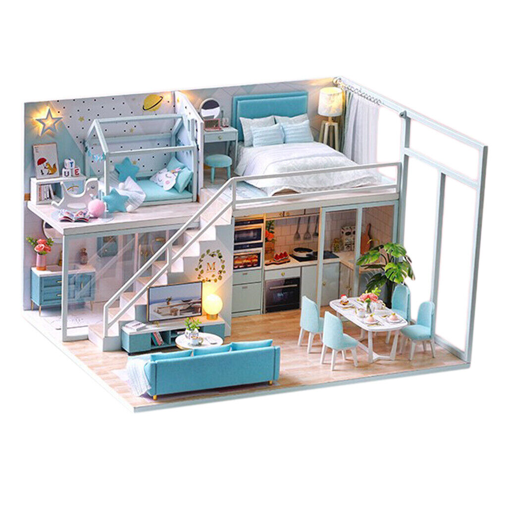 Diy Miniature Dollhouse Kit, Miniature Doll House