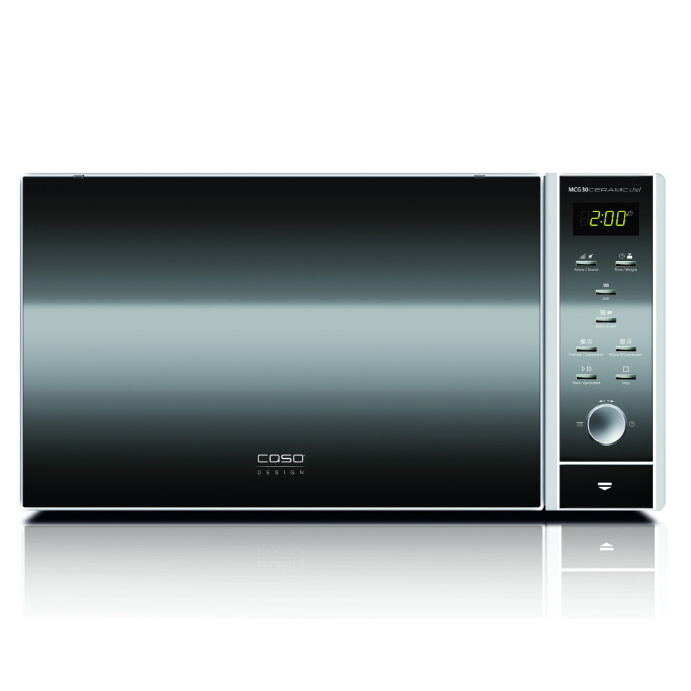CASO Mikrowelle MCG30 Ceramic Chef 3in1 Grill Heißluft 2100W 30L Silber