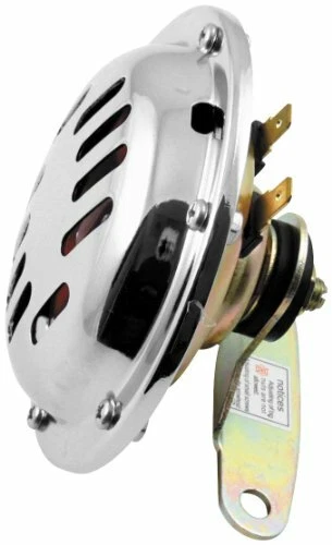 BOCINA DE MOTO CROMADA GRANDE Y RUIDOSA de 4" para Harley Honda Kawasaki Suzuki Yamaha Foto 2 de 2