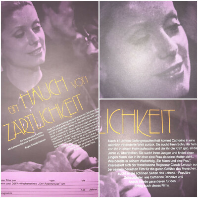 EIN HAUCH VON ZÄRTLICHKEIT | 1977 Kino Plakat A2 | Catherine Deneuve Anouk Aimée