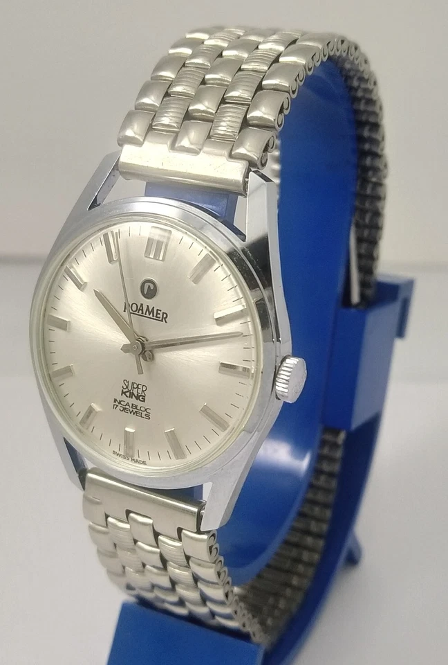 NOS Vintage Roamer SUPER KING, 17J manual 33mm Boy size, Hand Winding,Swiss Made - Image 2 of 4