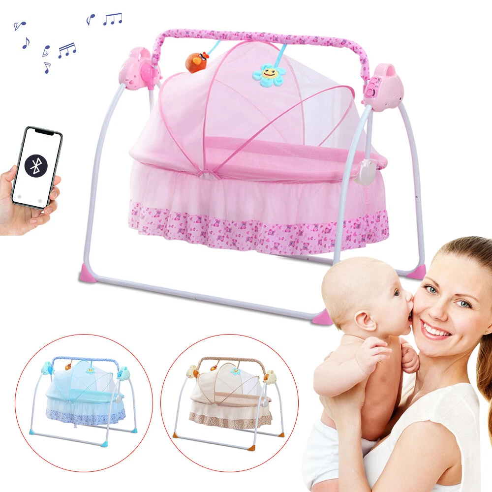 Electric Baby Crib Cradle Infant Rocker Auto Swing Baske Sleep Bed +Bluetooth
Opens in a new window