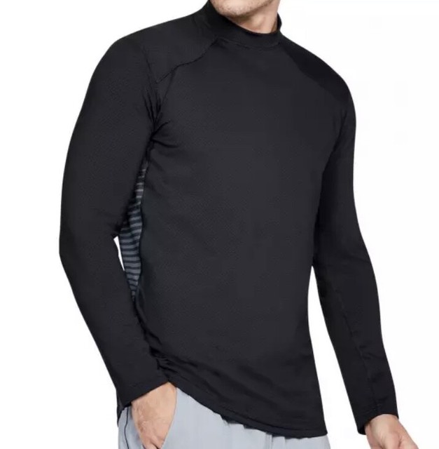 UNDER ARMOUR ColdGear Reactor Mock Neck Black L/S Fitted Shirt NEW Mens S | eBay