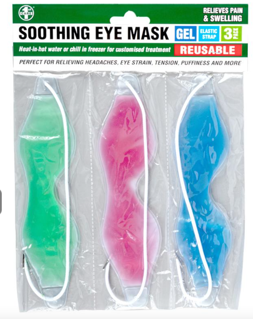 Gel Eye Mask Reusable Ice Cold Hot Pack Therapy Migraine Soothing Compress New-image