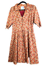 Edme & Esyllte Womens 4 Dress Pleated Midi Retro Vintage Drop Waist *flaws*