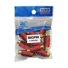 Xscorpion BCFR Rca Coupler;Female;Red; Bullz Audio; 10/Bag