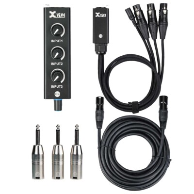 Xvive PX Portable 3-Channel Personal Mixer Headphone Amplifier for In-ear-mon...