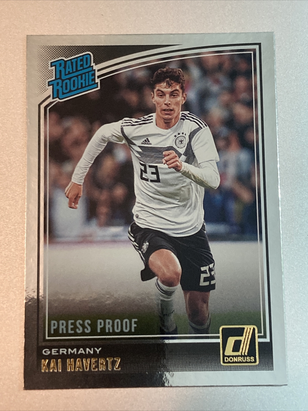 2018 Panini Donruss Kai Havertz Rated Rookie Press Proof Silver #191 Germany