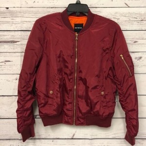 burgundy flight jacket