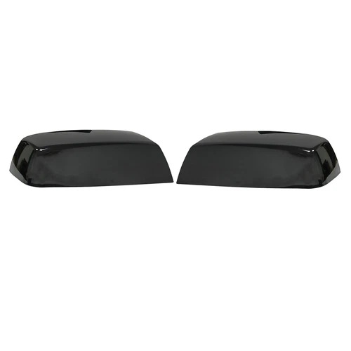 For Chevrolet Silverado GMC Sierra 1500 2500 3500 Gloss Black Mirror Cover Caps