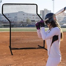 VEVOR 7x4 ft Baseball Softball Safety Screen – Portable Pitching Net Protector