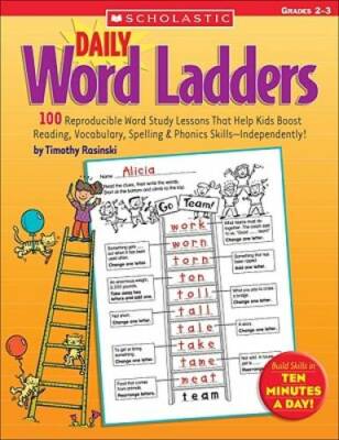 Daily Word Ladders: Grades 2Â?3: 100 Reproducible Word Study Lessons - VERY GOOD