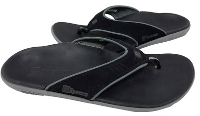 Spenco Men's Yumi Slip On Comfort Flip Flop Sandals Black/Gray Size:10 91FGH