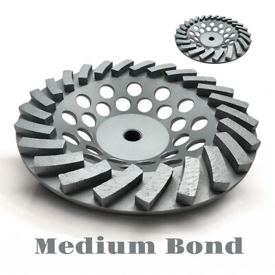 3 Pack 7'' Diamond Cup Wheel Disc for Concrete Masonry Angle Grinders 24 Segments