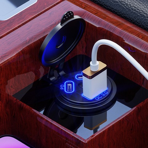 24V QC3.0 Dual USB Car Fast Charger Socket Power Outlet LED Voltmeter Waterproof - Picture 14 of 23