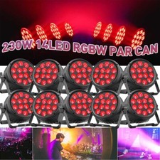 230W 14LED Par Can Stage Light DMX RGBW Disco Show DJ Lighting Aluminum Shell US