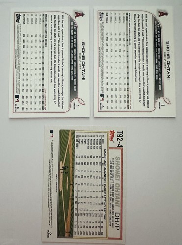 Shohei Ohtani rookie: 1 2021 Topps Update 1992 Redux T92-4 and 2 Topps Series 1 - Picture 2 of 2