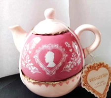 Bridgerton Pink Valentines Teapot, Tea For One Set