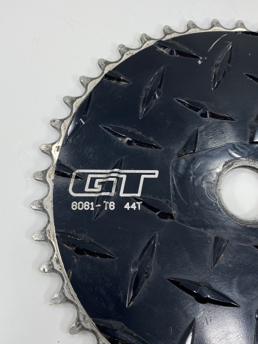 GT Diamond Plate Sprocket 44T Old Mid School BMX Black