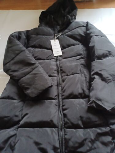 FLXJINEYU Ladies Coat. Black. Long. Padded. Size 3XL( Very Small) | eBay