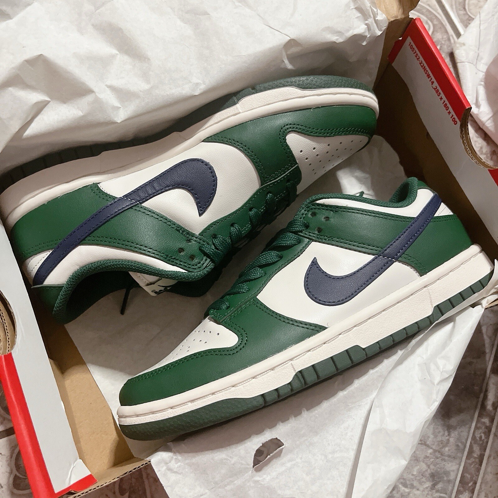 Tenis Nike Dunk Low Gorge verde medianoche azul marino DD1503-300 para mujer talla 6,5