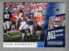DAK PRESCOTT - 2017 ROOKIES & STARS ACTION PACKED TRUE BLUE S# 40/49