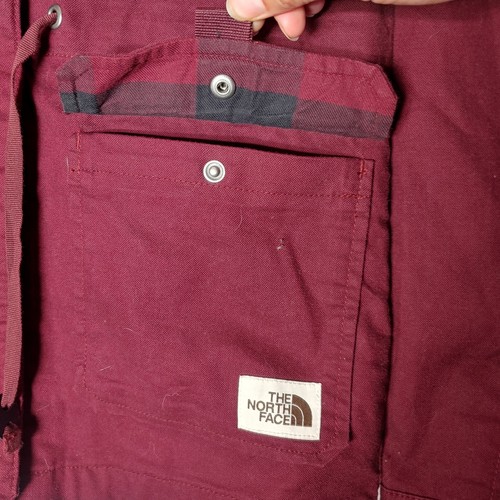 North Face Urban Utility Shacket Deep Garnet Flannel Lined $140 Women’s XS - Picture 6 of 16