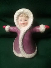 Goebel Girl throwing snowball figurine West Germany, signed