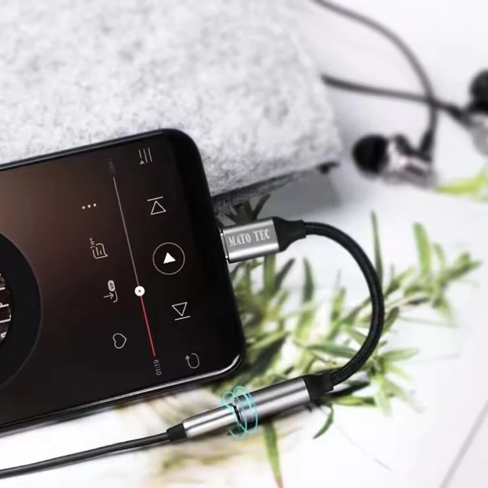 USB C auf AUX Adapter Typ C Kabel 3,5mm Klinke Handy Audio Musik Kopfhörer Aux - Bild 3 von 4